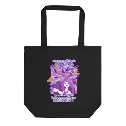 Weird Hair Attitude Purple - Eco Tote Bag