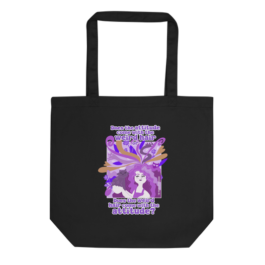 Weird Hair Attitude Purple - Eco Tote Bag