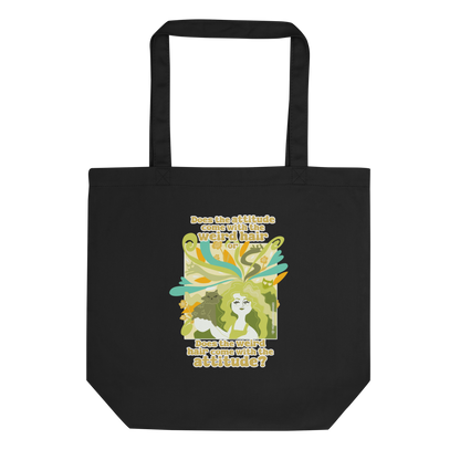 Weird Hair Attitude Green - Eco Tote Bag