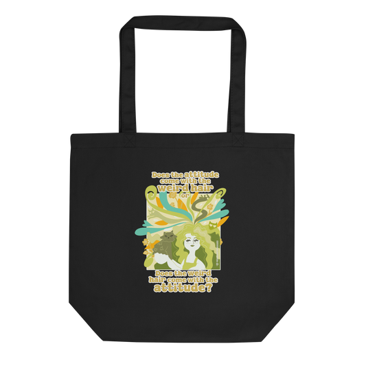 Weird Hair Attitude Green - Eco Tote Bag
