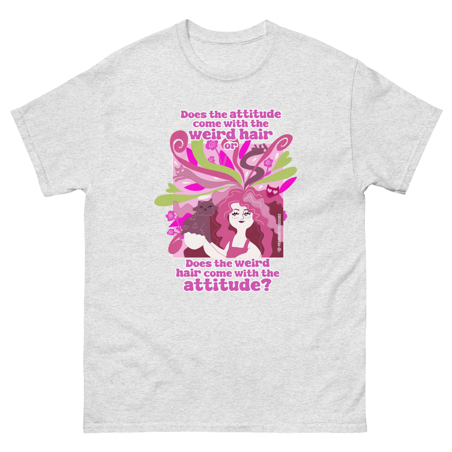 Weird Hair Attitude Pink - Unisex classic tee
