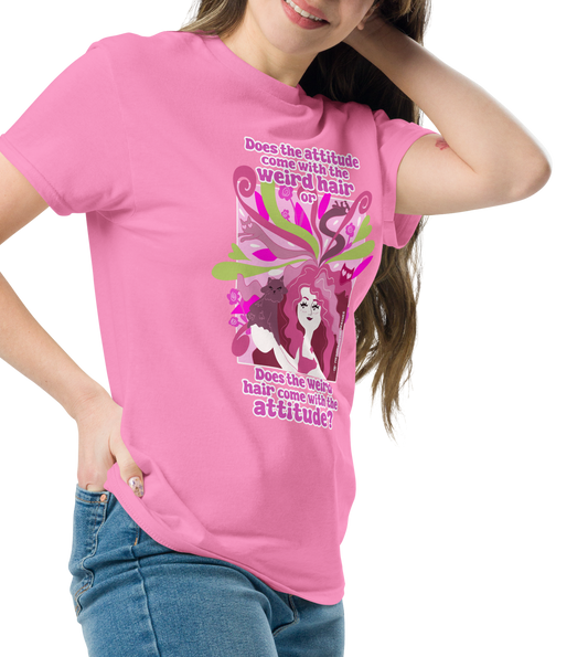 Weird Hair Attitude Pink - Unisex classic tee