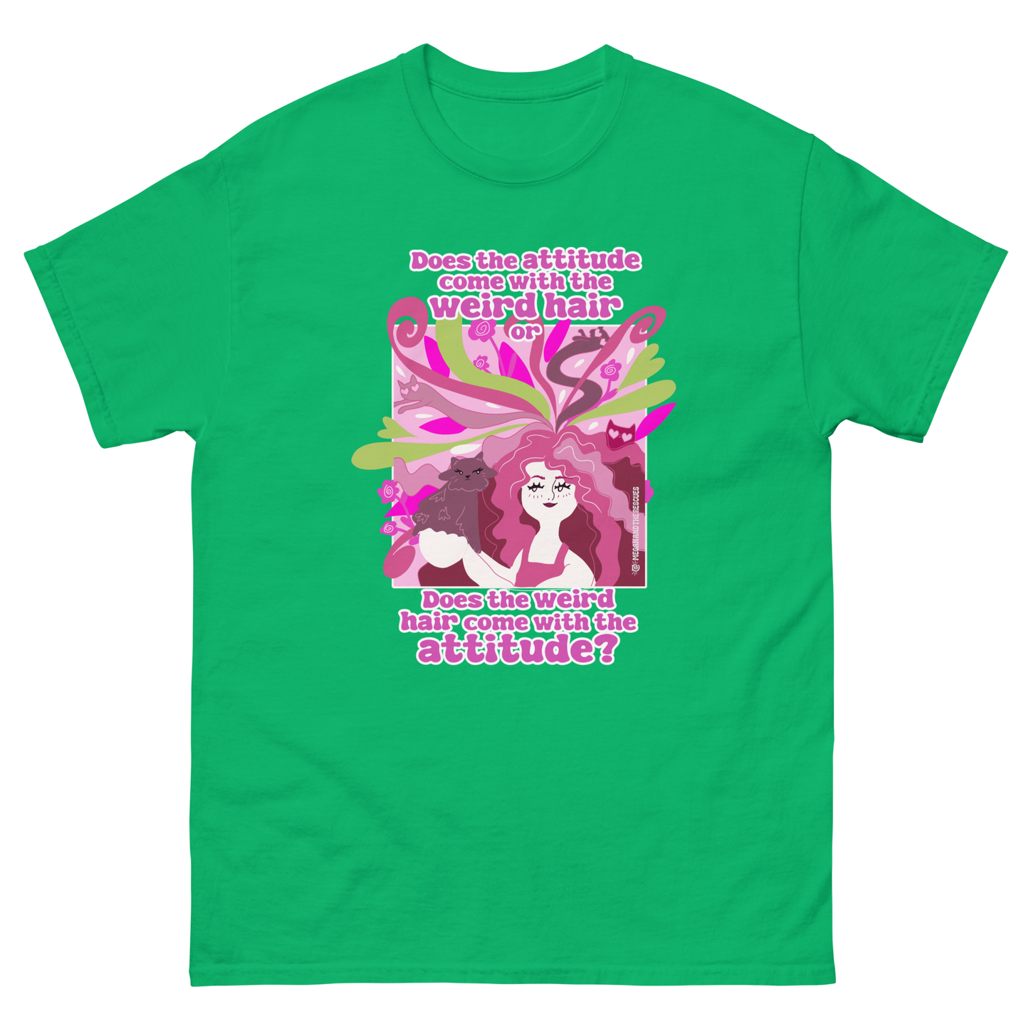 Weird Hair Attitude Pink - Unisex classic tee