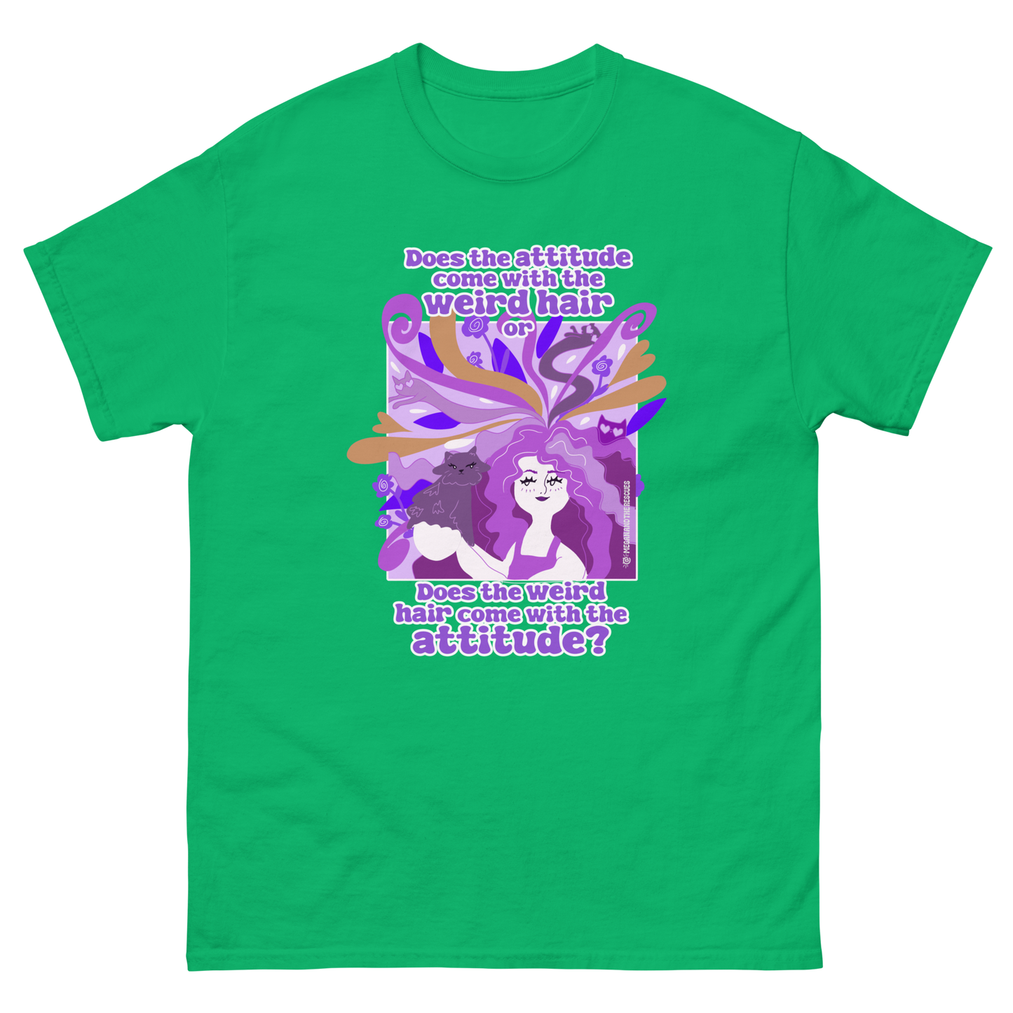 Weird Hair Attitude Purple - Unisex classic tee