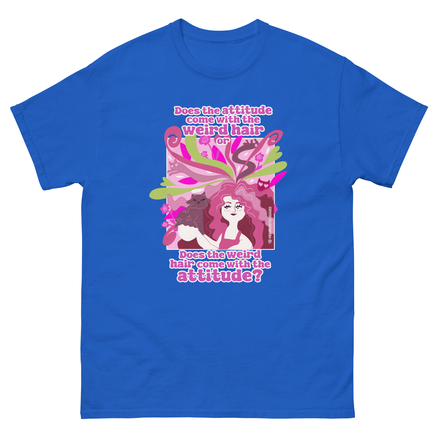 Weird Hair Attitude Pink - Unisex classic tee