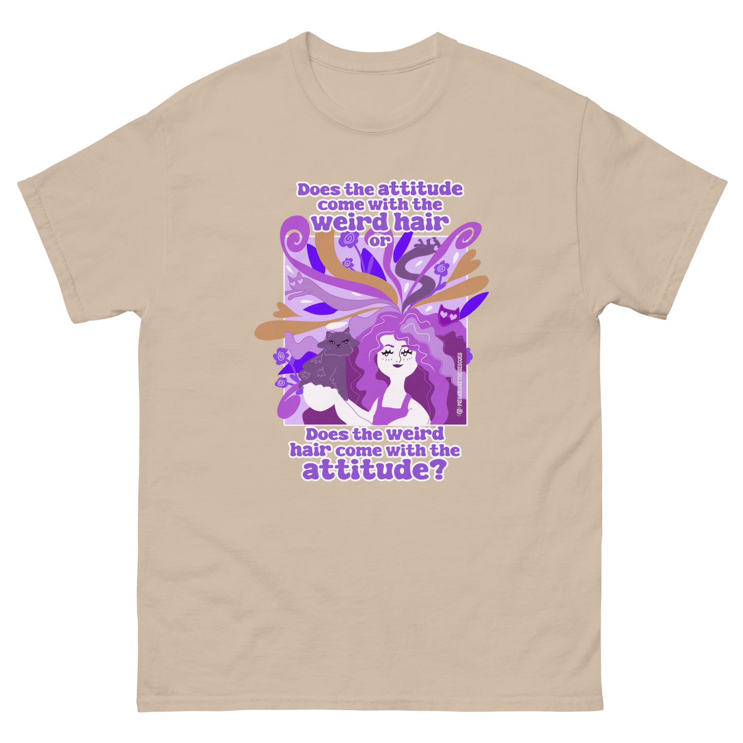 Weird Hair Attitude Purple - Unisex classic tee