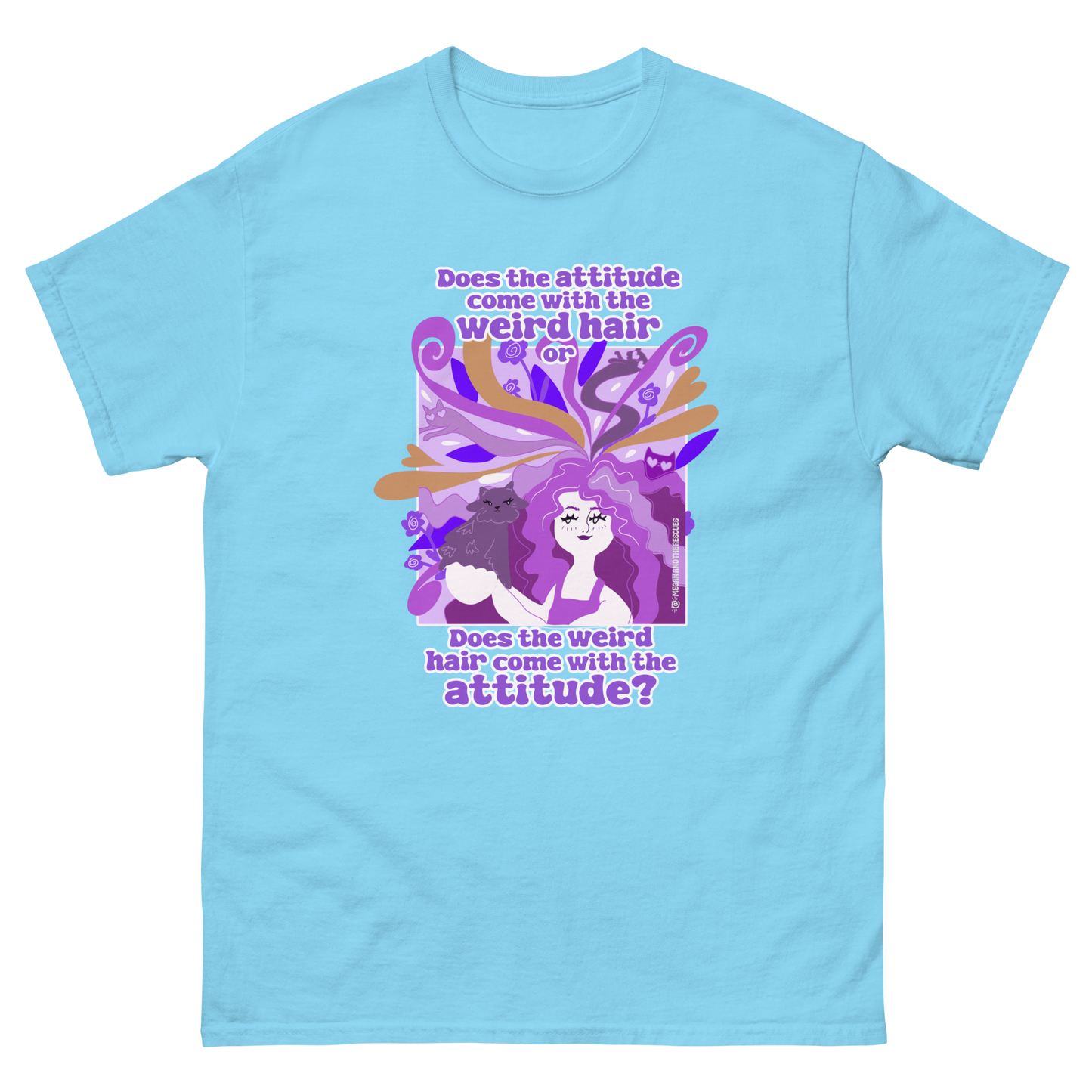 Weird Hair Attitude Purple - Unisex classic tee
