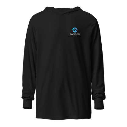 FANDED STAPLE - Hooded long-sleeve tee