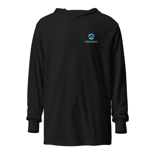 FANDED STAPLE - Hooded long-sleeve tee