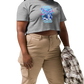 Weird Hair Attitude Blue - Women’s crop top